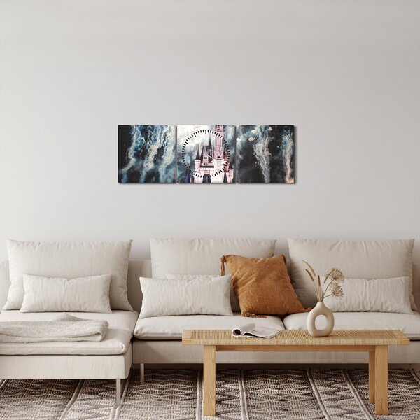 Obraz - Magiczne Królestwo (z zegarem) (90x30 cm)