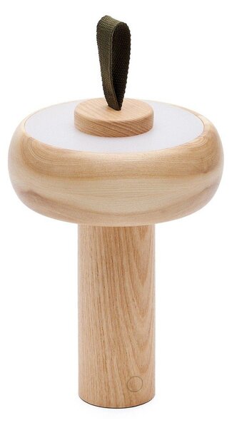 Lampa stołowa z litego drewna jesionowego LED ze ściemniaczem w naturalnym kolorze (wysokość 30 cm) Luba – Kave Home