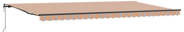 Markiza zwijana Wielokolorowe 600 × 300 cm Tkanina i aluminium