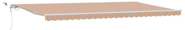 Markiza zwijana Wielokolorowe 600 × 300 cm Poliester i Metal