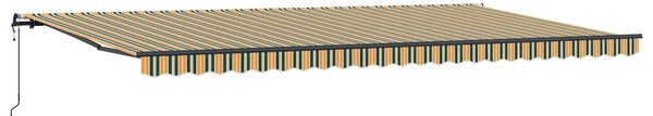 Markiza zwijana Zielony i żółty 600 × 350 cm