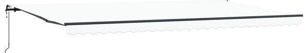 Markiza zwijana Biały 600 × 300 cm Tkanina i aluminium