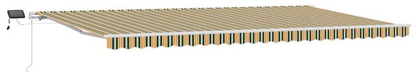 Markiza zwijana Zielony i żółty 600 × 350 cm Tkanina i Stal