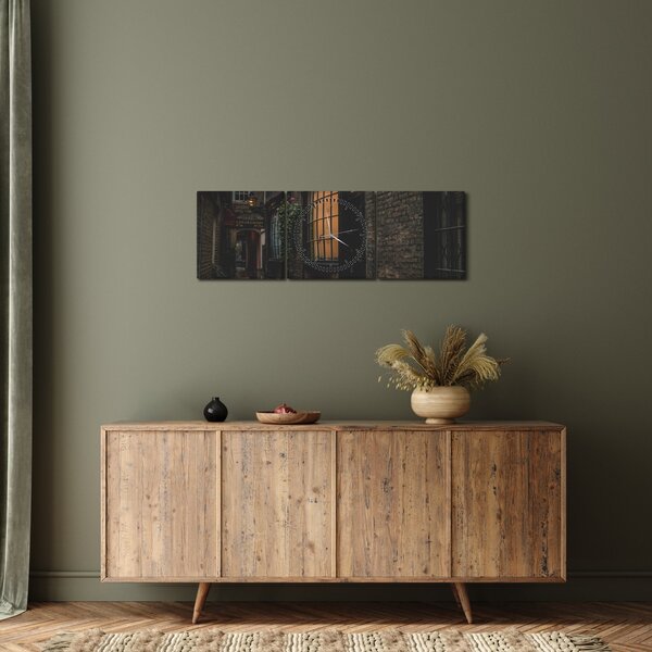 Obraz - Ulica w Londynie (z zegarem) (90x30 cm)