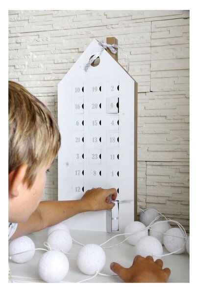 Kalendarz adwentowy ze szczegółami w srebrnym kolorze Unlimited Design for kids