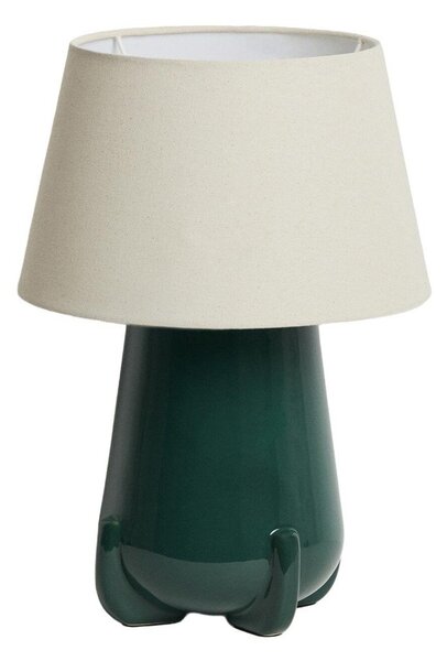 Zielona/w kolorze kości słoniowej lampa stołowa ceramiczna (wysokość 45,5 cm) Odra – Kave Home