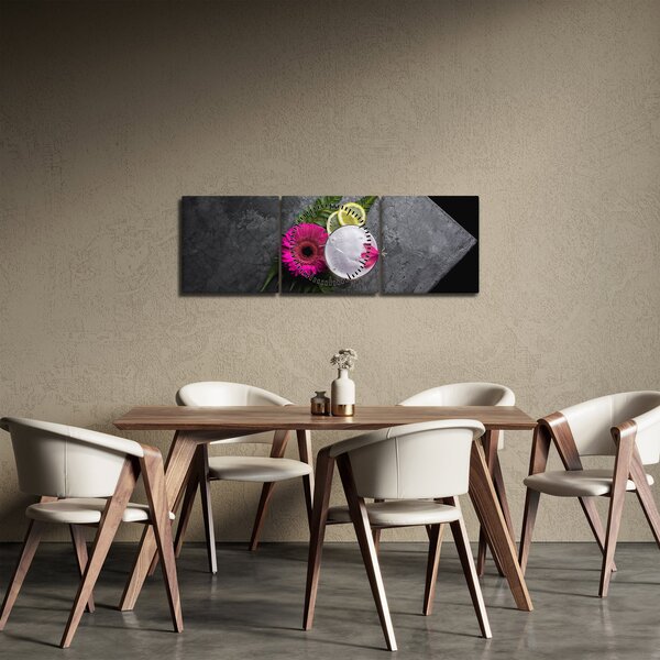 Obraz - Noc w Bangkoku (z zegarem) (90x30 cm)