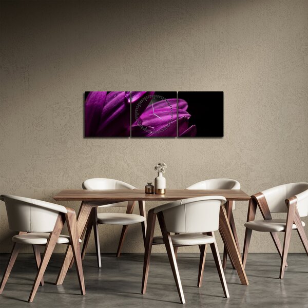 Obraz - Kropla wody (z zegarem) (90x30 cm)