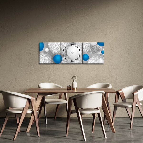 Obraz z motywem 3D (z zegarem) (90x30 cm)