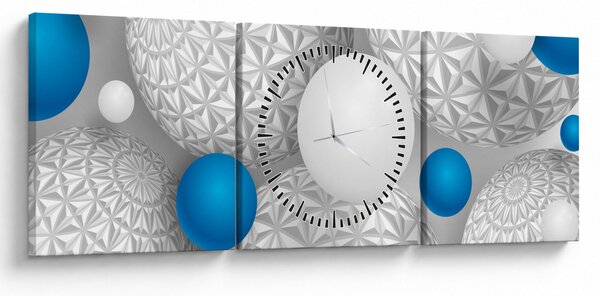 Obraz z motywem 3D (z zegarem) (90x30 cm)