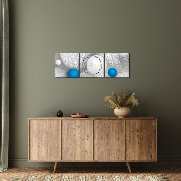 Obraz z motywem 3D (z zegarem) (90x30 cm)