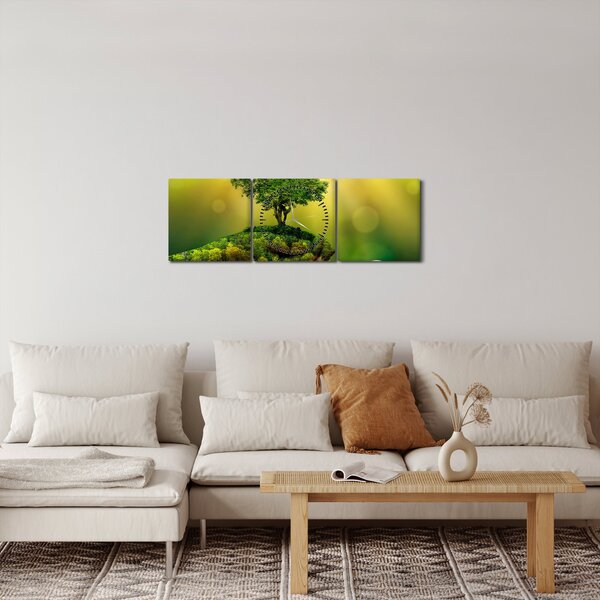 Obraz - Matka ziemia (z zegarem) (90x30 cm)