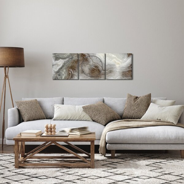 Obraz - Onyks (z zegarem) (90x30 cm)