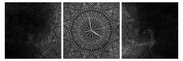 Obraz - Mistyczna mandala (z zegarem) (90x30 cm)