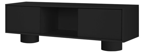 Czarna szafka pod TV 160x48x42 cm Taro – noo.ma