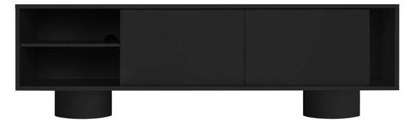 Czarna szafka pod TV 160x48x42 cm Taro – noo.ma