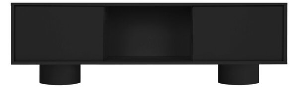 Czarna szafka pod TV 160x48x42 cm Taro – noo.ma