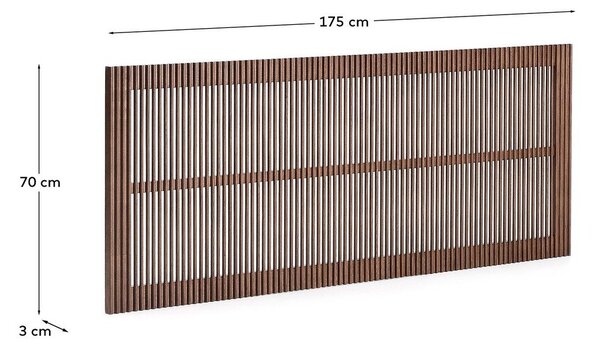 Zagłówek z litego drewna jesionowego w ciemnym naturalnym kolorze 175x70 cm Beyla – Kave Home