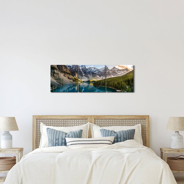 Obraz - Kanada, Park Narodowy Banff, Jezioro Moraine (z zegarem) (90x30 cm)