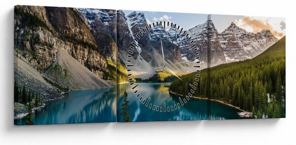 Obraz - Kanada, Park Narodowy Banff, Jezioro Moraine (z zegarem) (90x30 cm)