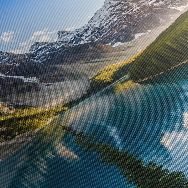 Obraz - Kanada, Park Narodowy Banff, Jezioro Moraine (z zegarem) (90x30 cm)