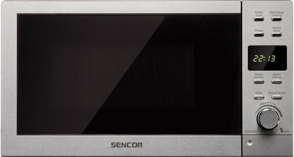Kuchenka mikrofalowa SENCOR SMW 6022 800W średnica 24.5 cm pojemność 20L Stal nierdzewna