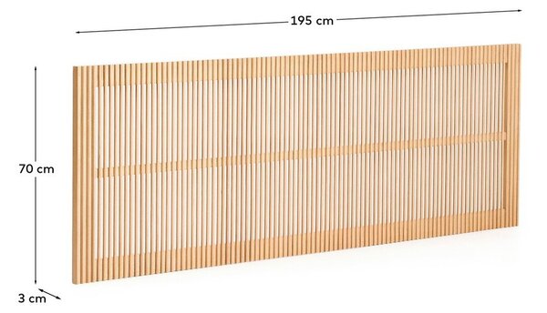 Zagłówek z litego drewna jesionowego w naturalnym kolorze 195x70 cm Beyla – Kave Home