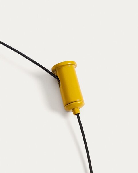 Żółta lampa wisząca LED ze ściemniaczem z metalowym kloszem ø 16 cm Porte – Kave Home