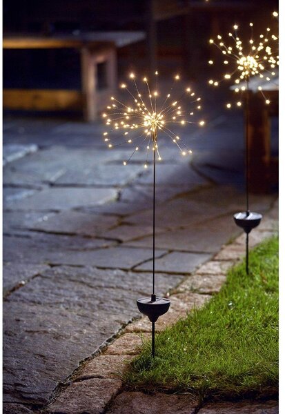 Ogrodowa lampa solarna LED z białymi diodami Star Trading Firework, wys. 100 cm