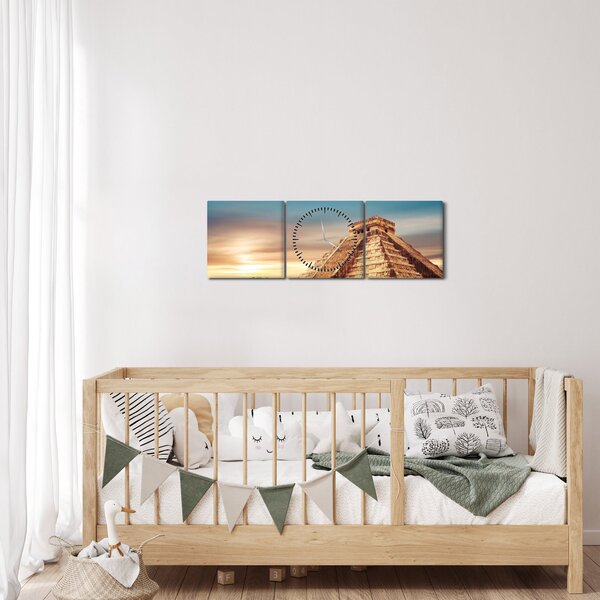 Obraz słynnego pomnika Majów (z zegarem) (90x30 cm)