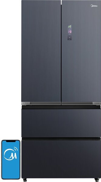 Lodówka MIDEA MDRF705BIE70 SLOT IN Side by Side 191cm No Frost Szara