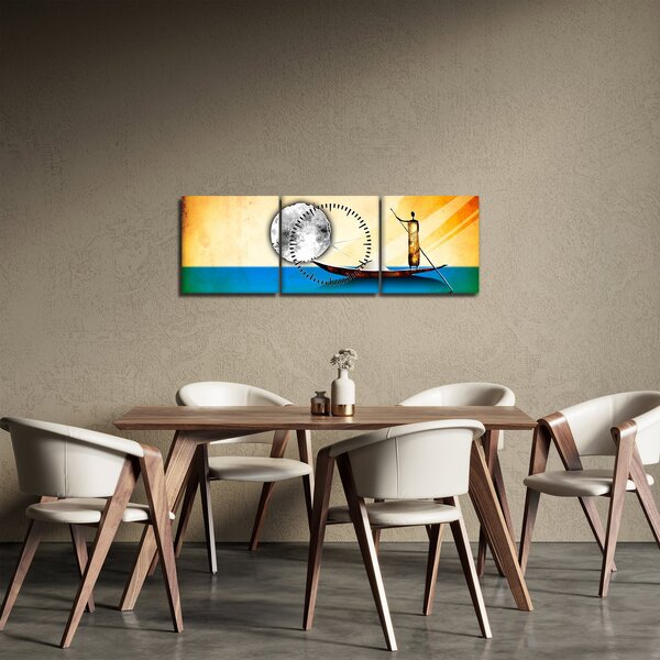 Obraz - Malarstwo starożytne (z zegarem) (90x30 cm)