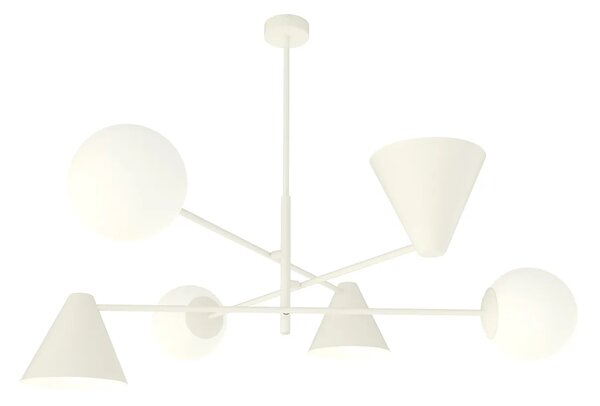 Biała nowoczesna lampa sufitowa - D141 G1-A55