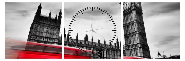 Obraz - Houses of Parliament w Londynie (z zegarem) (90x30 cm)