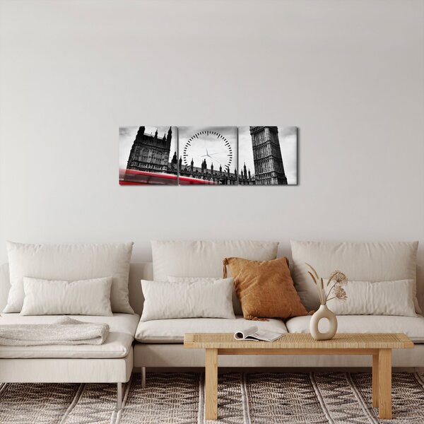 Obraz - Houses of Parliament w Londynie (z zegarem) (90x30 cm)