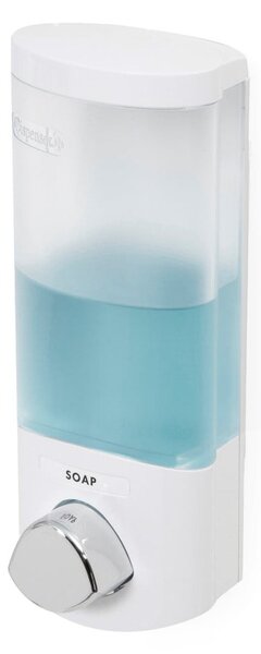 Biały dozownik do szamponu Compactor Uno, 360 ml