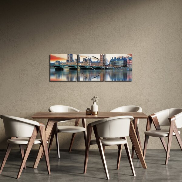 Obraz - Houses of Parliament w Londynie (z zegarem) (90x30 cm)