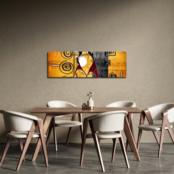 Obraz - Malarstwo starożytne (z zegarem) (90x30 cm)