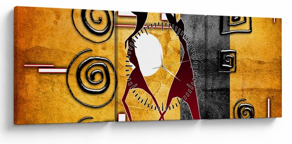 Obraz - Malarstwo starożytne (z zegarem) (90x30 cm)