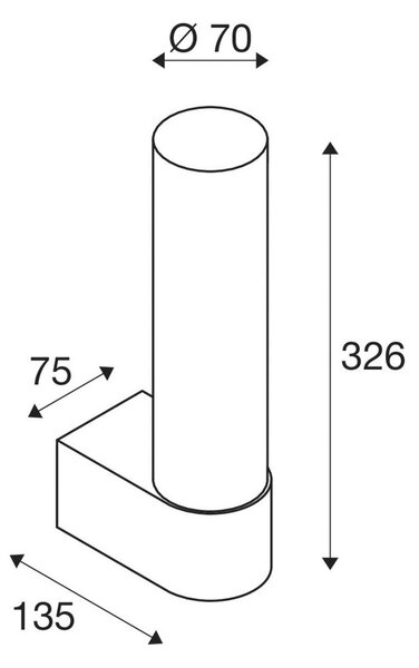Lampa Ścienna SLV, Lygant single, biały, łazienka, aluminium, nowoczesny