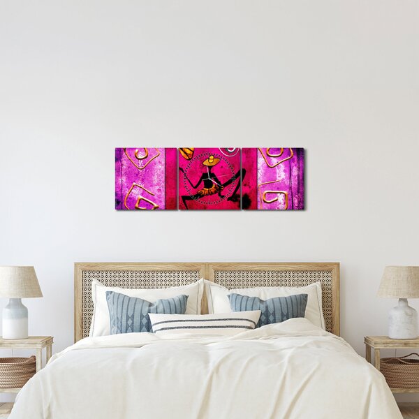 Obraz historycznego muralu (z zegarem) (90x30 cm)