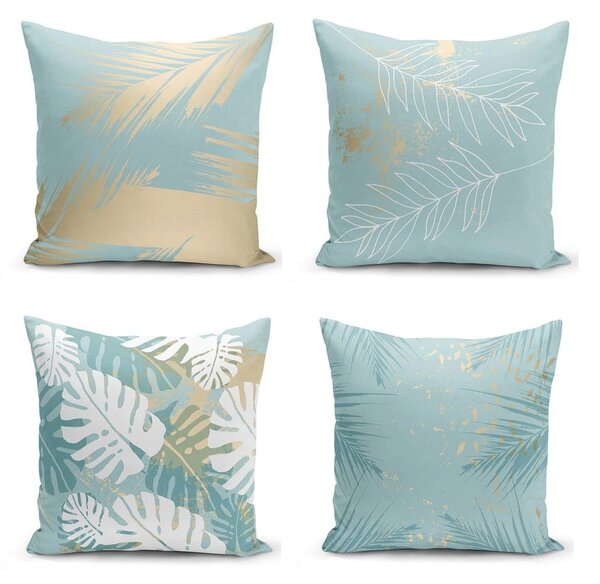 Zestaw 4 poszewek na poduszki Minimalist Cushion Covers Lagoon, 55x55 cm