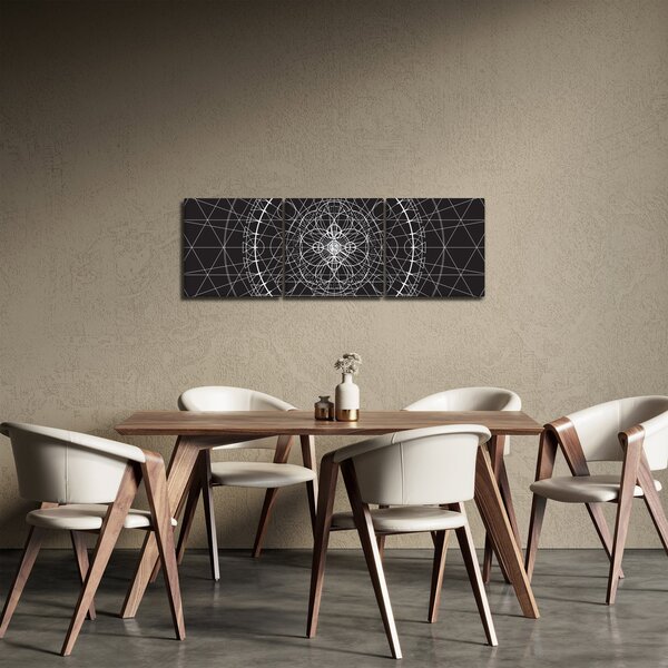 Obraz - Abstrakcja zegara (z zegarem) (90x30 cm)