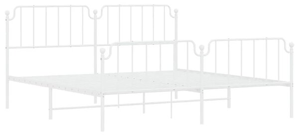 Białe metalowe łóżko industrialne 180x200 cm - Onex