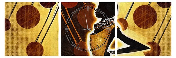 Obraz artystycznego malarstwa starożytnego (z zegarem) (90x30 cm)