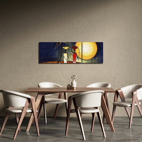 Obraz starożytnego obrazu (z zegarem) (90x30 cm)
