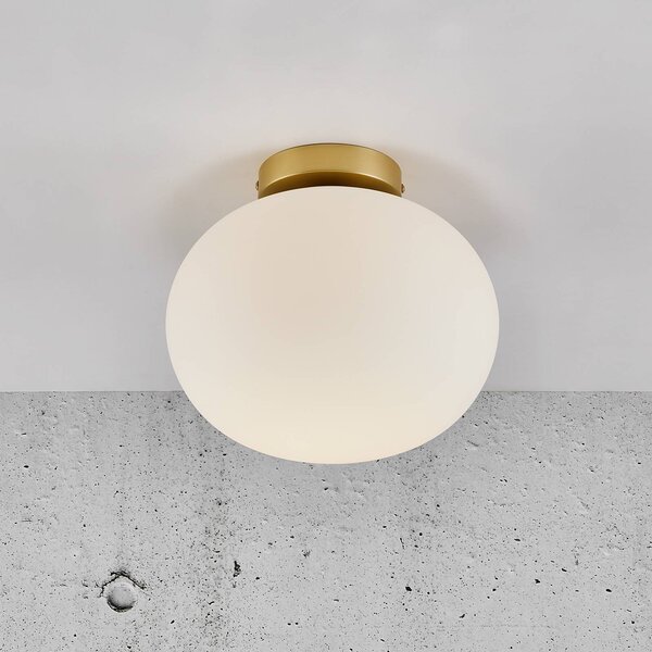 Nordlux Lampa sufitowa Alton, możliwość ściemniania, mosiężny / złoty, salon / jadalnia, szkło