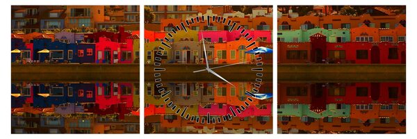 Obraz - Miejsce do letniego pływania (z zegarem) (90x30 cm)