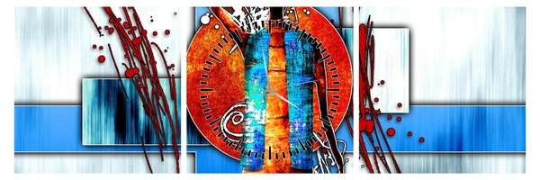Obraz przedstawiający starożytną osobę (z zegarem) (90x30 cm)