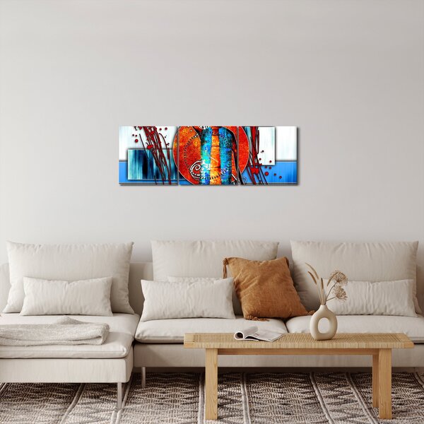 Obraz przedstawiający starożytną osobę (z zegarem) (90x30 cm)